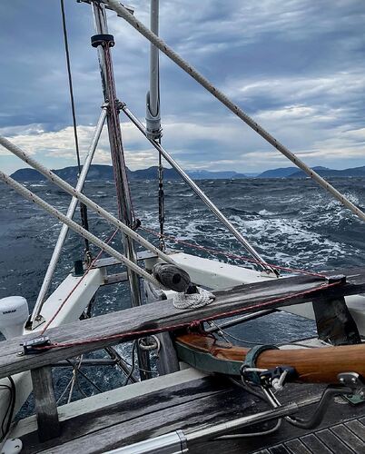 Down wind run towards Rocky Harbour, Newfoundland