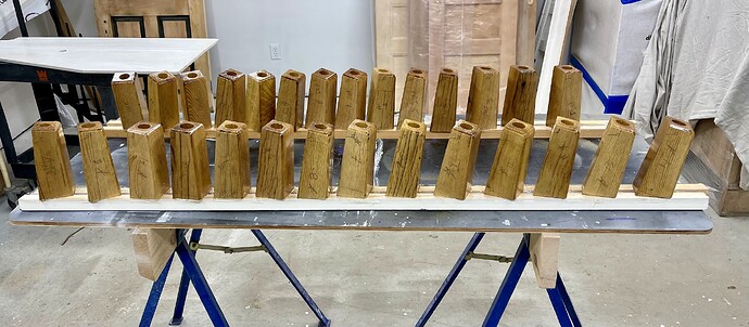 Black locust bulwark stanchions